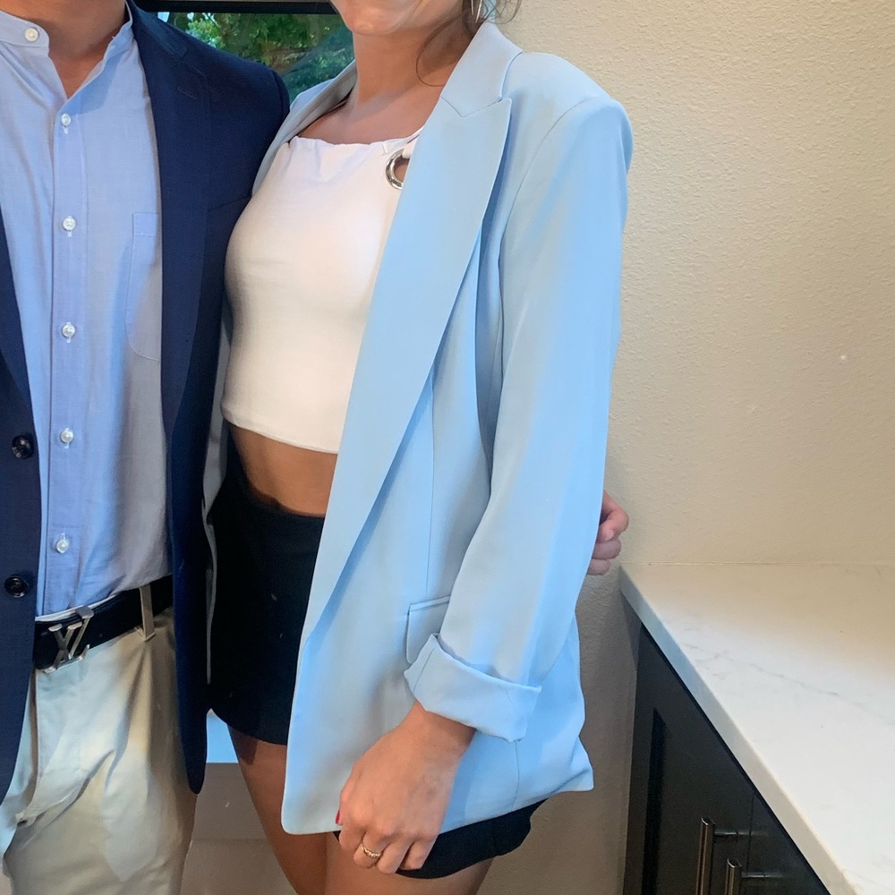 HM light blue blazer